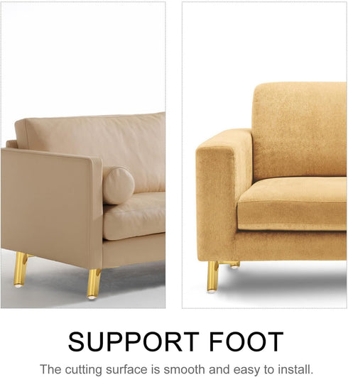 Roleader 4 12cm Pcs Metallic Gold Metal Furniture Legs Cabinet Sofa Support Feet Y-Shaped Modern Replacement for Sofa