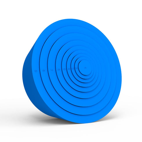 Filter Adapter Cones, 9 Pack Tapered Collar Rubber Stopper Buchner Funnel Flask Cones for Lab Supplies, Blue