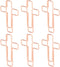 Fdit 100PCS Cross Paper Clips, Rose Gold Metal Clamps for Document Sorting & Organizing at Office, School