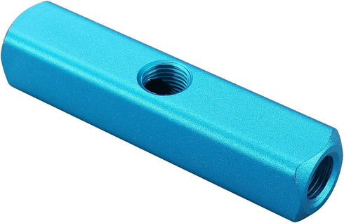 Baomain Aluminum Air Manifold Block, 3-Way 6-Port, 1/4" PT Threaded for Pneumatic Systems