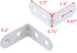 20pcs Iron L Bracket Joint Right Angle Bracket, Heavy Duty Shelf Braces for Floating Shelf Wood Table Top, White