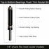 4Pcs 1/4 Trimming, Double Bearing Flush Trim Router Bit Shank, Top and Bottom Bearing, for Template & Pattern Routing