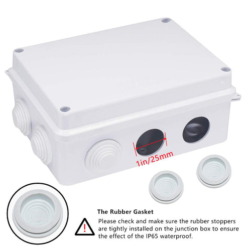 Zulkit Junction Box, ABS Plastic Dustproof Waterproof IP65 Universal Electrical Boxes, 5.9 x 4.3 x 2.8 inch