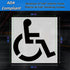 36x36 Handicap Parking Stencil for Painting, ADA Compliant, Reusable Silicone Handicap line Stencil kit for Parking lot