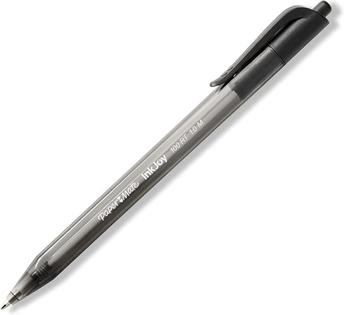 Paper Mate InkJoy 100RT Retractable Ballpoint Pens, Medium Point (1.0mm), Black, 20 Count