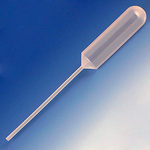 Globe Scientific 139040-250 LDPE Narrow Stem Transfer Pipet, Non-Sterile, 15.0mL Capacity