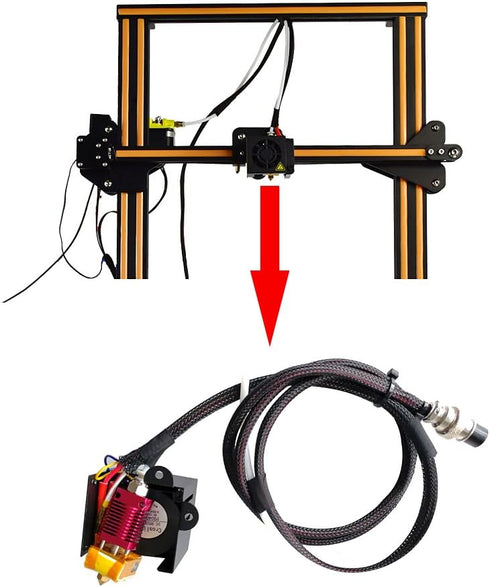 CR-10 Hotend Full Assemble MK8 Extruder for Creality CR-10, CR-10S, CR-10 Mini 3D Printer