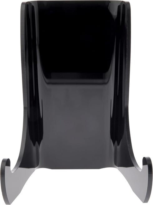 Plymor Black Acrylic Flat Back Easel With Shallow Support Ledges, 4.5" H x 3.375" W x 2.75" D