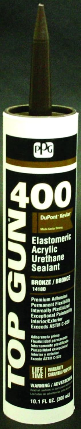Top Gun 400 Sealant, Elastomeric Acrylic Urethane, Exceptionally Tough, Durable, Premium Grade Sealant