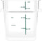 Carlisle FoodService Products Squares, Square Food Storage Container, Stackable Design for Catering, 4 Quarts, Clear