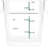 Carlisle FoodService Products Squares, Square Food Storage Container, Stackable Design for Catering, 4 Quarts, Clear