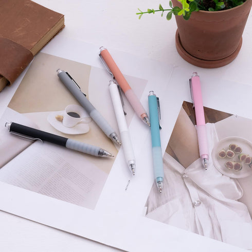 Linbsunne Ballpoint Pens, 18 pcs Medium Point 1mm Black Ink Work Pen with Super Soft Grip for Office