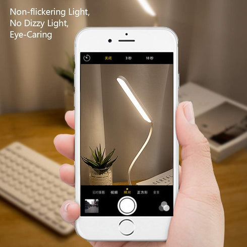 Cordless Desk Table Lamp, Rechargeable Battery 2200mAh, Touch 3 LED Modes, Dimmable Gooseneck Lamp for Kids Bedroom