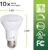 Bioluz LED 10 Pack BR20 LED Bulb 6W=50W 2700K Warm White 90 CRI Dimmable UL-Listed CEC Title 20 Compliant 540 Lumen Outdoor/Indoor Flood Light (Pack of 10) by Bioluz LED