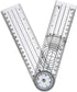 Clear Plastic Goniometer Angle Measuring Tool, 7'' Folding Ruler for Woodworking and Office Use