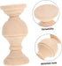 Set 4pcs Kisangel Solid Wood Small Baluster for Coffee Table Decor Round Wooden Base Decoration for Living Room