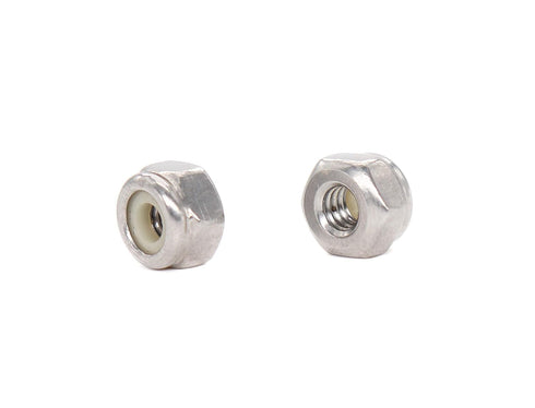 binifiMux 50pcs 1/4-20 Inch 304 1/4" Nylon Inserted Self Locking Nuts - Stainless Steel, Nylock Nuts for Furniture