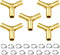 Joywayus 5Pcs 3/8" ID Hose Barb Shaped Y 3 Way Union Fitting, Brass Water/Fuel/Air Intersection/Split