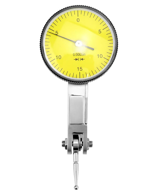 QWORK Dial Test Indicator with 2 Steel Dovetail Clamps, 0.030" Test Indicator, 0.0005" GR Dial Reading for Machine