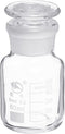 PATIKIL 60mL Reagent Media Bottle, 1Pcs Round Graduated Storage Bottle with Clear Cap for Home, Chemistry Lab