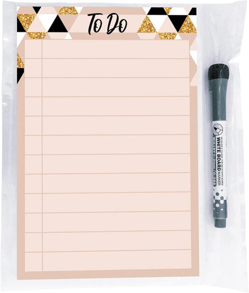 Dry Erase to Do List Vinyl Whiteboard Sticker Decal - Removable & Reusable with Magnetic Fine-Tip Marker Included (6 x
