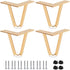 Btowin 4 inch Hairpin Legs, 4Pcs Heavy Duty Metal Furniture Legs with Rubber