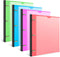 INFUN 1 Inch Telescoping 3 Ring Binder - 4PCS, Flexible Round Binder with Customizable Front Cover