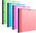 INFUN 1 Inch Telescoping 3 Ring Binder - 4PCS, Flexible Round Binder with Customizable Front Cover