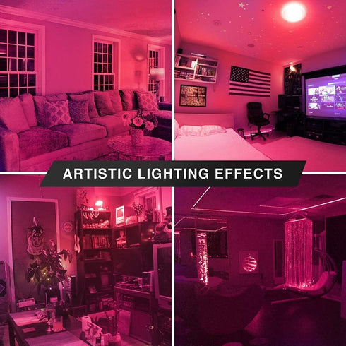 2 Pack BlueX LED A21 Pink Light Bulbs, 15W (120Watt Equivalent), E26 Base, Party Decoration, Holiday Lighting