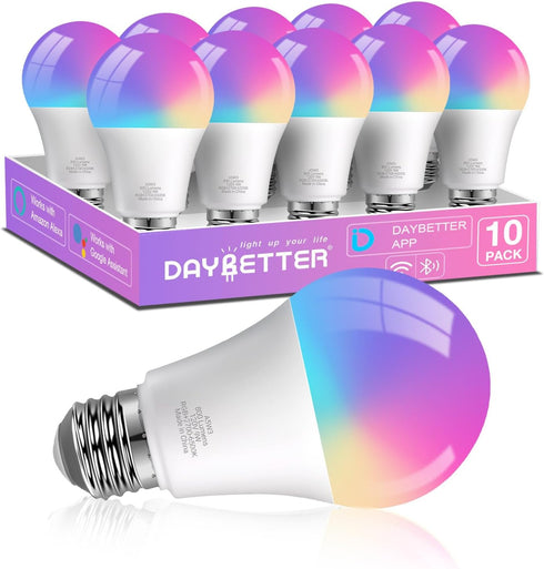 DAYBETTER Smart Light Bulbs, Smart Bulb Compatible with Alexa & Google Home,
