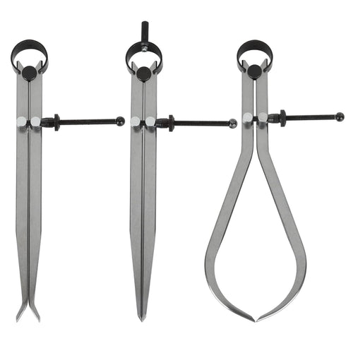 3 Piece Spring Caliper/Divider Set, 8 inches Inside Spring Outside Divider Caliper Measuring Tool