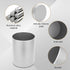 Metal Pen Holder for Desk, Round Aluminum Makeup Brush and Pencil Cup, Organizer for Office, Home, School (Silver)