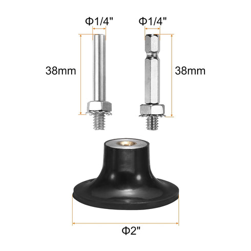 2" 1/4" 2 Pack HARFINGTON Disc Pad Holder Quick Change Discs Shank Holder Mandrel for Die Grinder Sanding