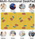 Generic 35. 4" 16. 5" Cute Cherry Yellow Plaid Desk Mat Multifunctional Large Mouse Pad for Desk, Waterproof Dual Sided