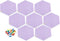 PATIKIL 8 Pack Hexagon Felt Board Tiles, Self Adhesive Mini Moon Wall Pin Bulletin Board for Home Office Decor