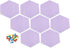 PATIKIL 8 Pack Hexagon Felt Board Tiles, Self Adhesive Mini Moon Wall Pin Bulletin Board for Home Office Decor