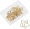 Golden Paper Clips, 10Pcs Funny Bookmark Marking Clips with Storage Case, Plastic Coated Electroplating Star Moon for