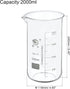 PATIKIL 2000ml Tall Form Glass Beaker, 3.3 Borosilicate Glass Graduated Measuring Cups with Spout