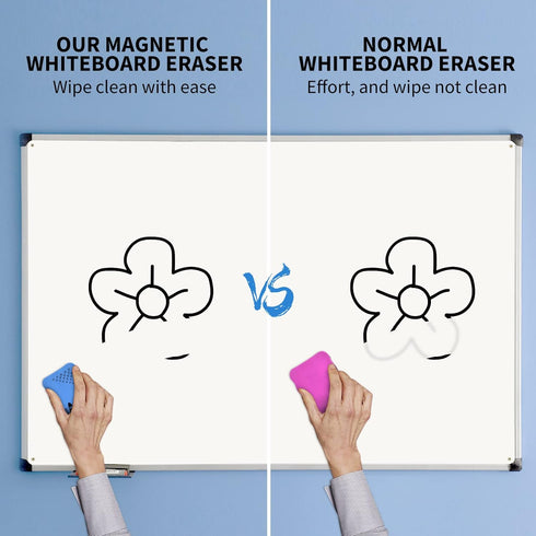 SAYEEC 12 Pack Magnetic Dry Erase Erasers, Chalkboard Cleansers for Kids, Teachers, School, Home, Office Supplies