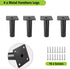 Masendelk 4 Inch 100mm, 4pcs Black Furniture Legs / Modern Sofa Legs Cabinet Replacement Legs, Heavy Duty Metal Legs