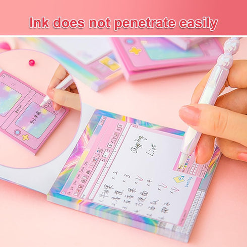 KOOBOOK Kawaii Planner Notebook - Cute Memo Pads with Computer Game Shape Design, 5 Styles, 50 Sheets/Pad