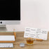 Desktop Glass Weekly Planner Whiteboard with Detachable Wood Stand, 12x6" - Portable Dry Erase Calendar for Home