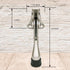 One-Touch Metal Door Stopper - Semi-Automatic with Non-Slip Rubber Tip, Dark Grey