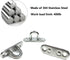 12 Pcs Pad Eye Hooks, 1.8 inches Stainless Steel Screw Hooks, Plant Hangers with Screws Anchors for String Lights