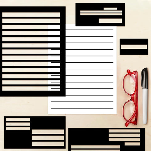 Resholder Set 10 20 8.5 11 2 Writing Guide Kit Letter Include Writing Guides Sheet of Low-Vision Paper x and Pcs Thick