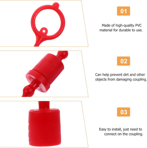 3/8" Hydraulic Quick Connector Dust Protection Cap, Plastic Hose Thread Kit for Tractor Grapple