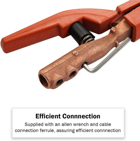 Reboot Welding Electrode Holder, 300AMP Copper Heavy Duty Jaw Clamp for ARC Welder