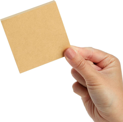 Juvale 6-Pack Kraft Paper Sticky Notes, 3x3 inch, Brown Self-Adhesive Memo Notepad Set, Self-Stick Note Pads for Office