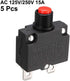 uxcell AC 125V/250V 15A Push Button Circuit Breaker for Air Compressor (5 Pcs)
