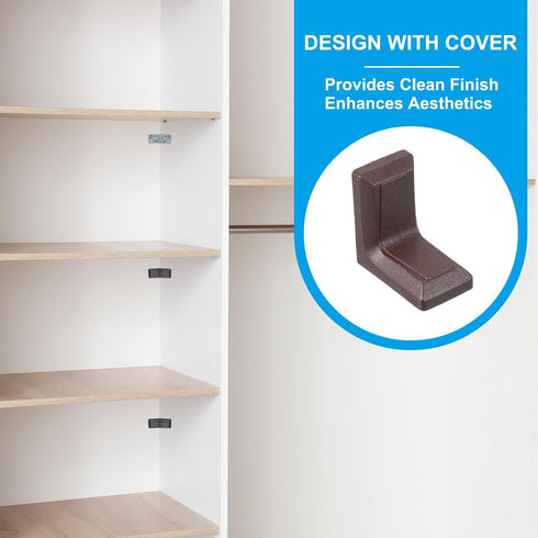 12 Pack PATIKIL Metal Corner Braces, L-Shape Bracket Right Angle Board Holder Shelf Support with Plastic Cover